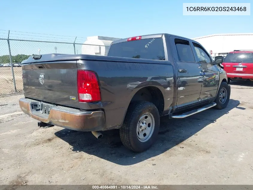 2016 Ram 1500 Tradesman VIN: 1C6RR6KG2GS243468 Lot: 40564991