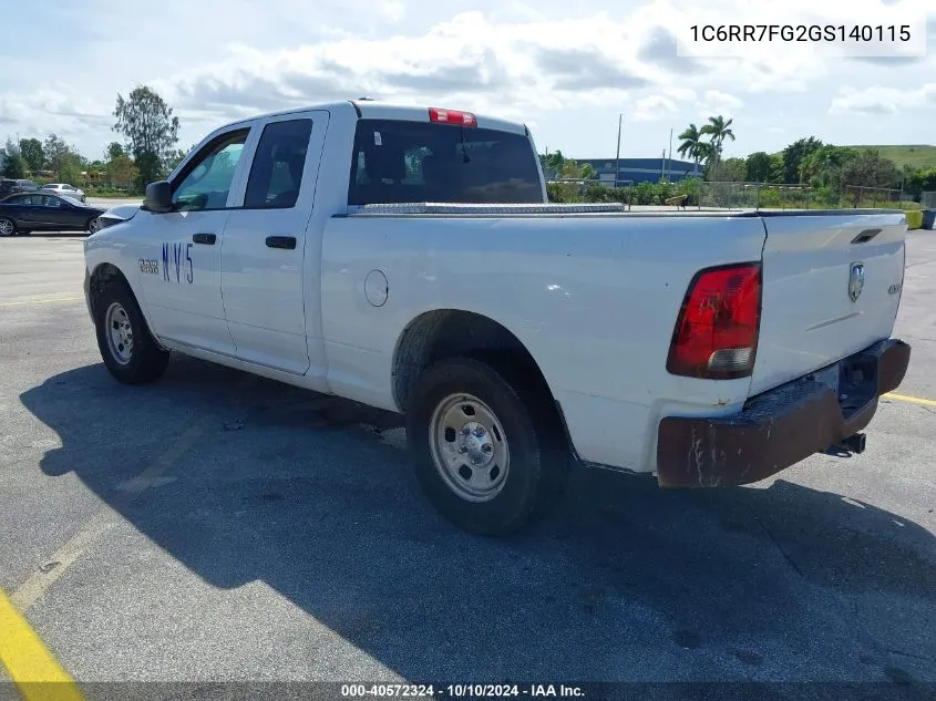 2016 Ram 1500 Tradesman VIN: 1C6RR7FG2GS140115 Lot: 40572324