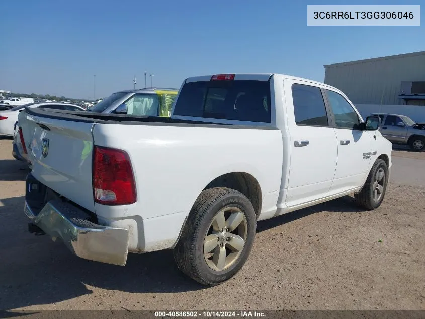 2016 Ram 1500 Lone Star VIN: 3C6RR6LT3GG306046 Lot: 40586502