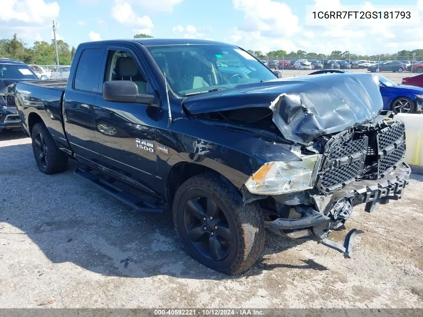 2016 Ram 1500 Express VIN: 1C6RR7FT2GS181793 Lot: 40592221