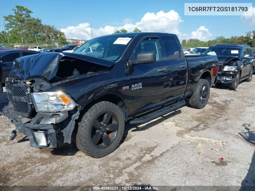 2016 Ram 1500 Express VIN: 1C6RR7FT2GS181793 Lot: 40592221