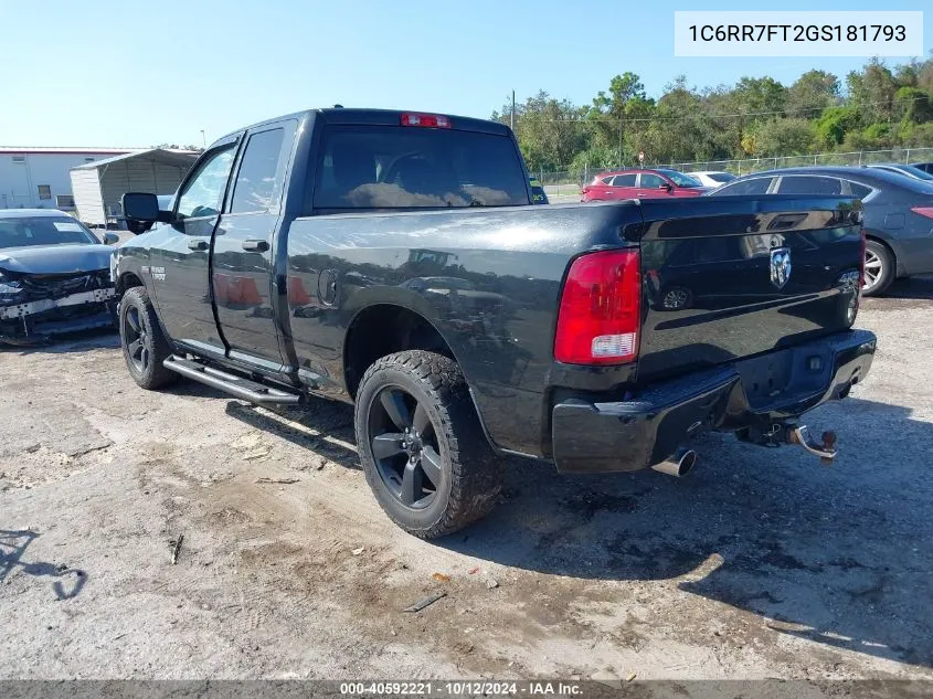 2016 Ram 1500 Express VIN: 1C6RR7FT2GS181793 Lot: 40592221