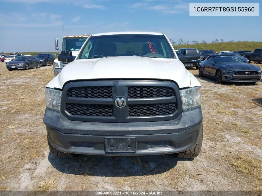 2016 Ram 1500 Tradesman VIN: 1C6RR7FT8GS155960 Lot: 40598221