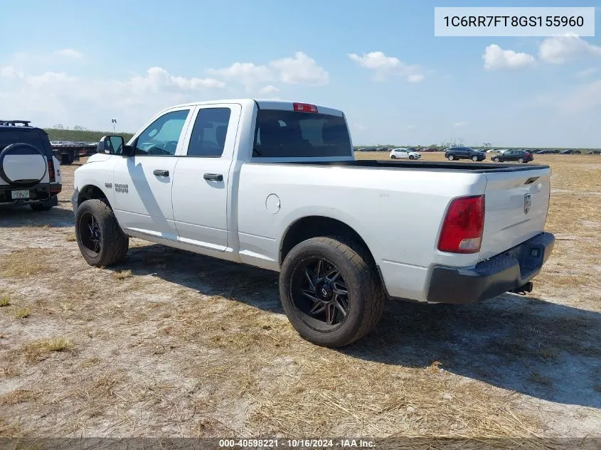 2016 Ram 1500 Tradesman VIN: 1C6RR7FT8GS155960 Lot: 40598221