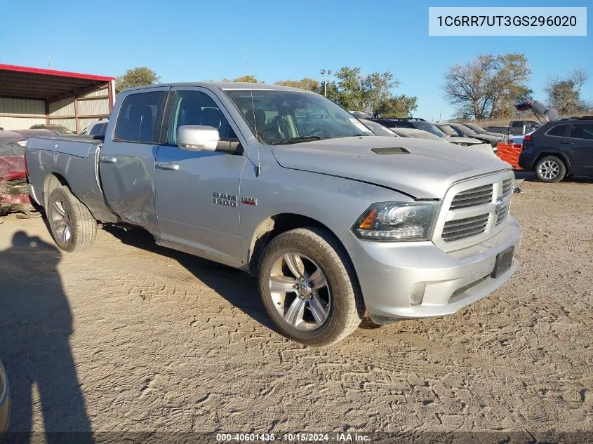 2016 Ram 1500 Sport VIN: 1C6RR7UT3GS296020 Lot: 40601435