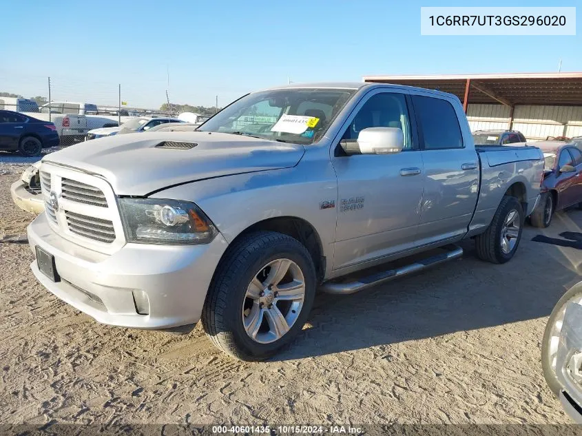 2016 Ram 1500 Sport VIN: 1C6RR7UT3GS296020 Lot: 40601435