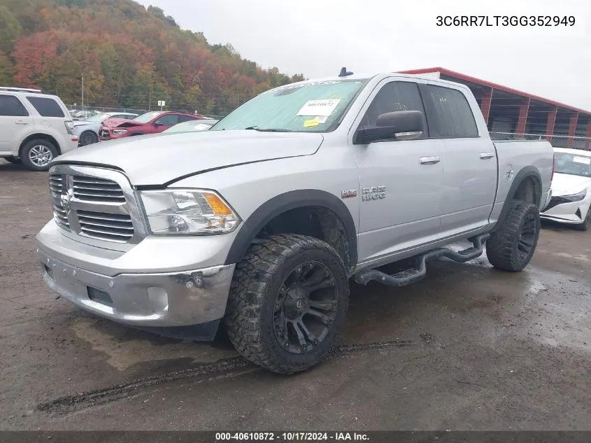 2016 Ram 1500 Slt VIN: 3C6RR7LT3GG352949 Lot: 40610872