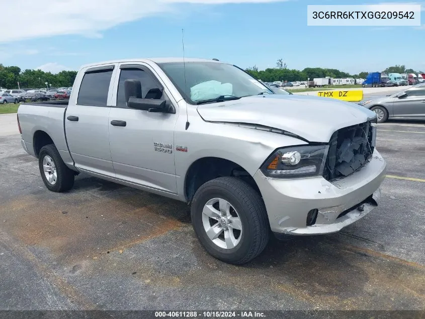 2016 Ram 1500 Express VIN: 3C6RR6KTXGG209542 Lot: 40611288