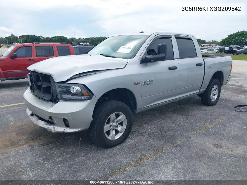 2016 Ram 1500 Express VIN: 3C6RR6KTXGG209542 Lot: 40611288