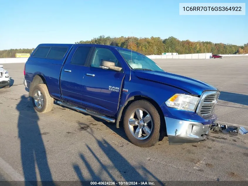 2016 Ram 1500 Big Horn VIN: 1C6RR7GT6GS364922 Lot: 40624236