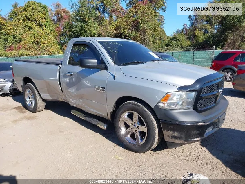 2016 Ram 1500 Tradesman VIN: 3C6JR6DG7GG352106 Lot: 40629440