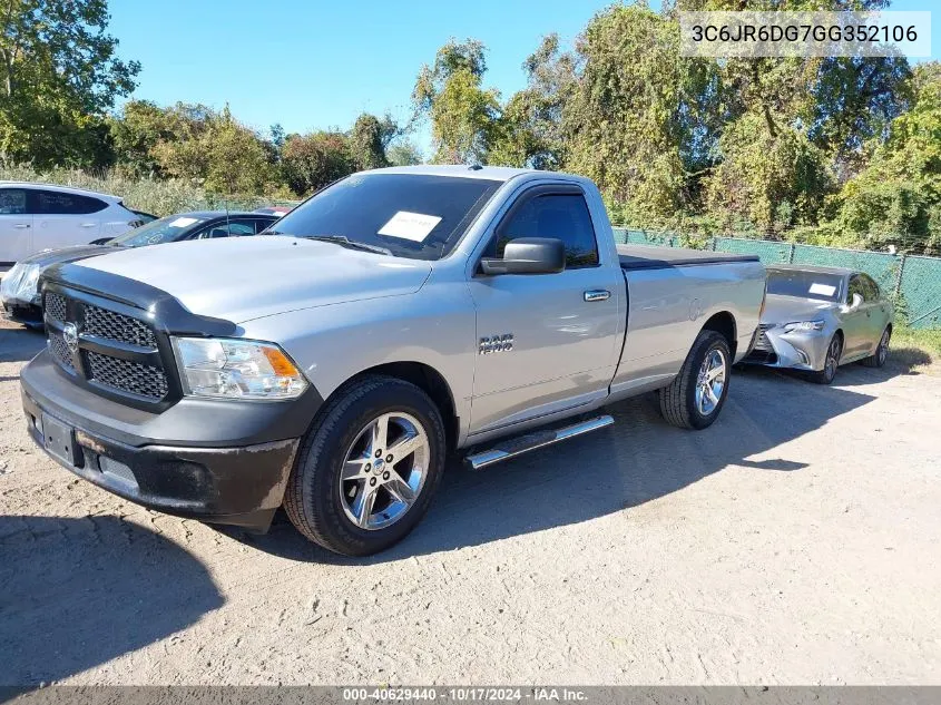 2016 Ram 1500 Tradesman VIN: 3C6JR6DG7GG352106 Lot: 40629440