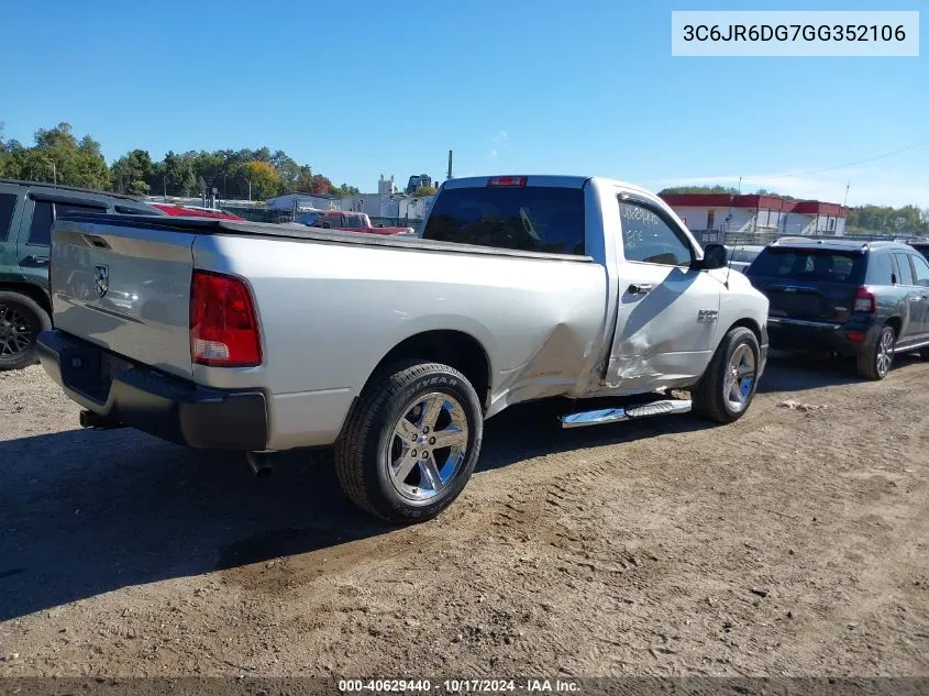 2016 Ram 1500 Tradesman VIN: 3C6JR6DG7GG352106 Lot: 40629440