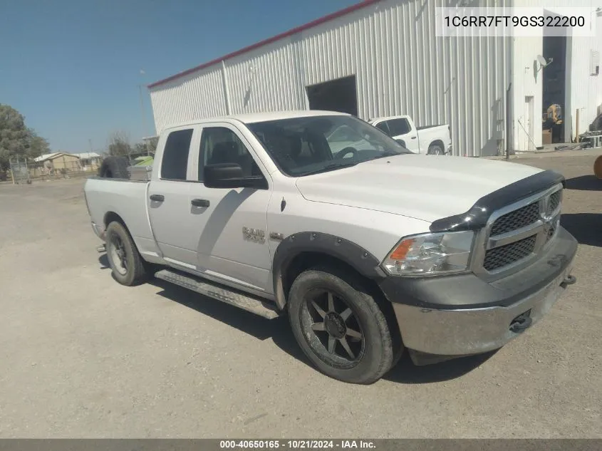 1C6RR7FT9GS322200 2016 Ram 1500 Tradesman