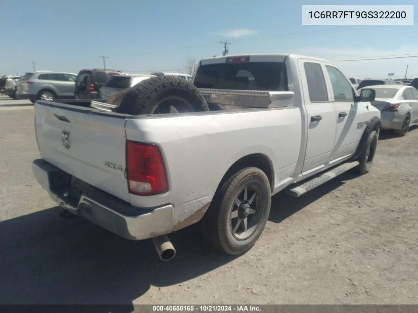 1C6RR7FT9GS322200 2016 Ram 1500 Tradesman