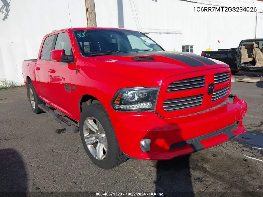 1C6RR7MT2GS234026 2016 Ram 1500 Sport