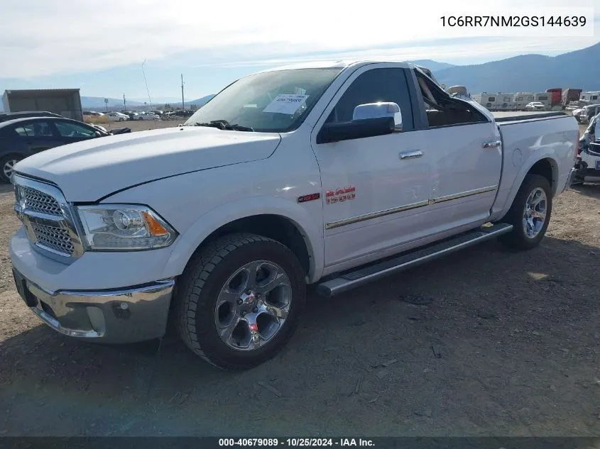 2016 Ram 1500 Laramie VIN: 1C6RR7NM2GS144639 Lot: 40679089