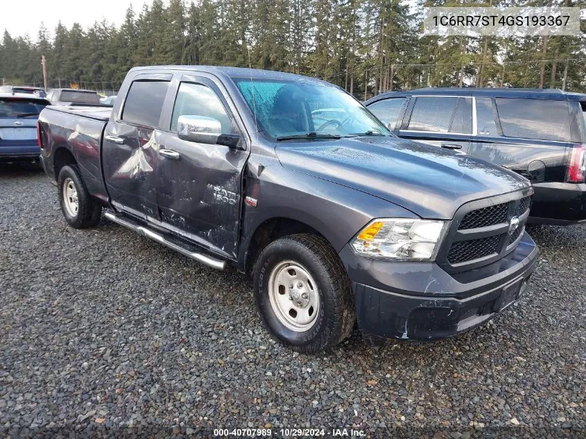 1C6RR7ST4GS193367 2016 Ram 1500 Tradesman