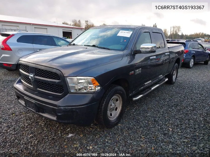 1C6RR7ST4GS193367 2016 Ram 1500 Tradesman