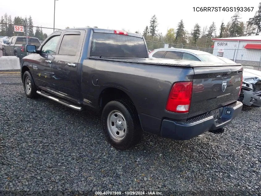 1C6RR7ST4GS193367 2016 Ram 1500 Tradesman