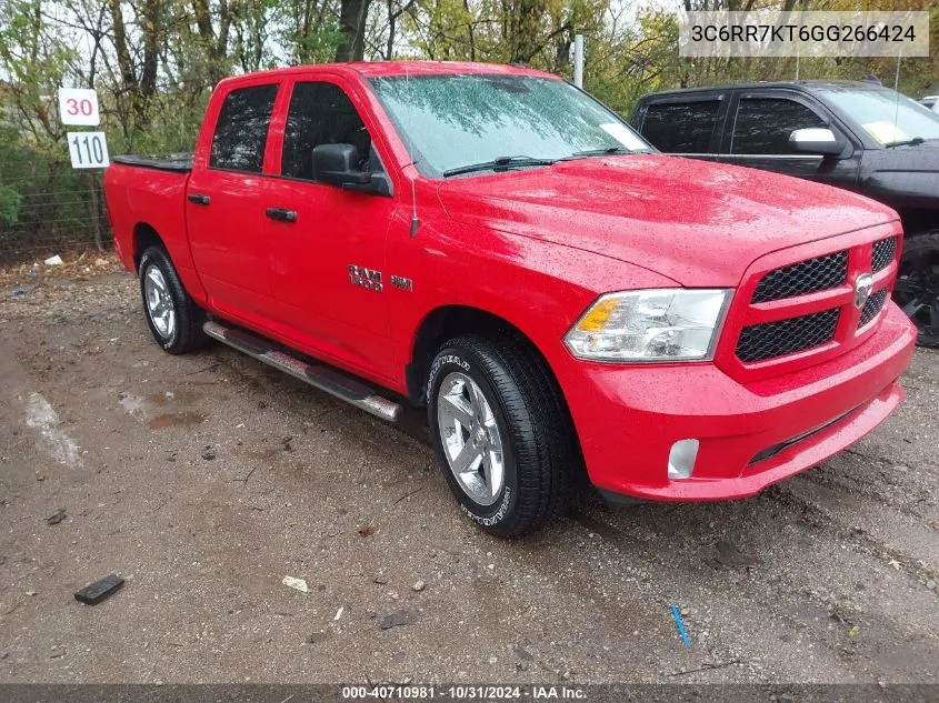 2016 Ram 1500 Express VIN: 3C6RR7KT6GG266424 Lot: 40710981