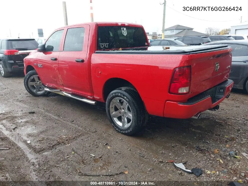 2016 Ram 1500 Express VIN: 3C6RR7KT6GG266424 Lot: 40710981