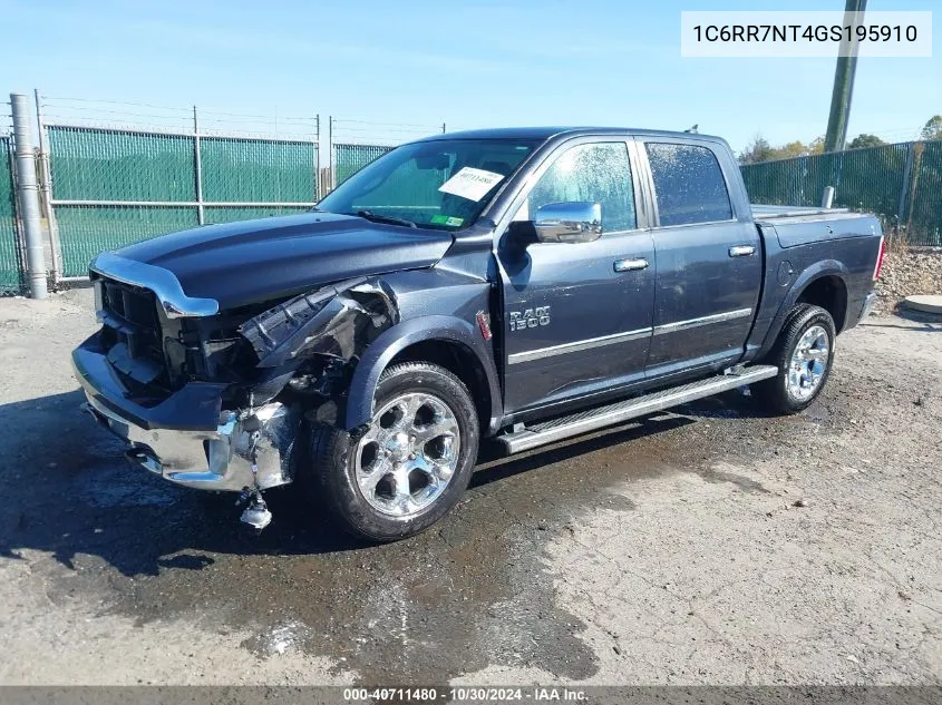 2016 Ram 1500 Laramie VIN: 1C6RR7NT4GS195910 Lot: 40711480