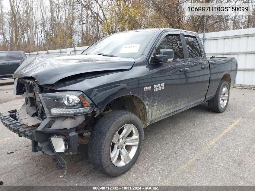 2016 Ram 1500 Sport VIN: 1C6RR7HT0GS150099 Lot: 40712332