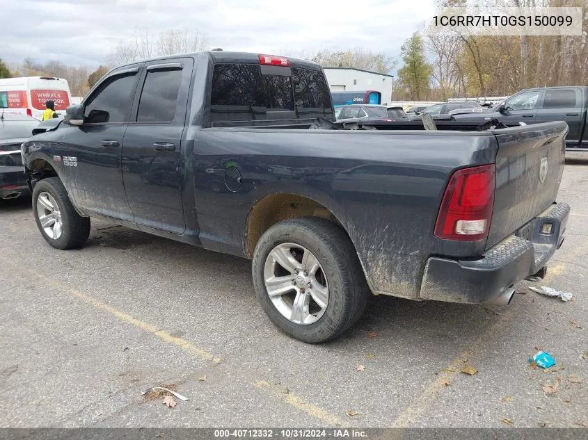 2016 Ram 1500 Sport VIN: 1C6RR7HT0GS150099 Lot: 40712332