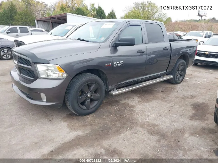 2016 Ram 1500 Express VIN: 1C6RR6KTXGS170072 Lot: 40723322