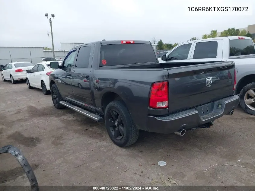 2016 Ram 1500 Express VIN: 1C6RR6KTXGS170072 Lot: 40723322