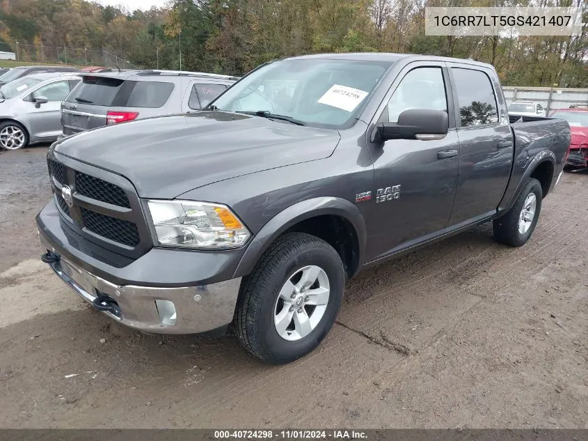 2016 Ram 1500 Outdoorsman VIN: 1C6RR7LT5GS421407 Lot: 40724298