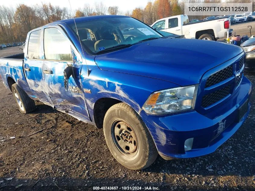 2016 Ram 1500 Express VIN: 1C6RR7FT1GS112528 Lot: 40743657