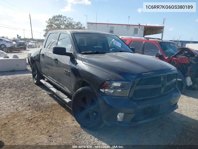 2016 Ram 1500 Express VIN: 1C6RR7KG6GS380189 Lot: 40757676