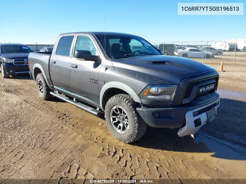 2016 Ram 1500 Rebel VIN: 1C6RR7YT5GS196513 Lot: 40793289