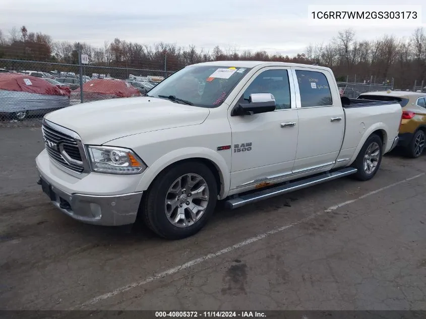 2016 Ram 1500 Longhorn Limited VIN: 1C6RR7WM2GS303173 Lot: 40805372