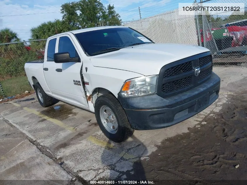 2016 Ram 1500 Tradesman VIN: 1C6RR7FT2GS121822 Lot: 40814603