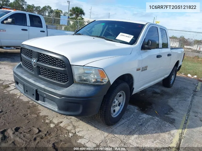 2016 Ram 1500 Tradesman VIN: 1C6RR7FT2GS121822 Lot: 40814603