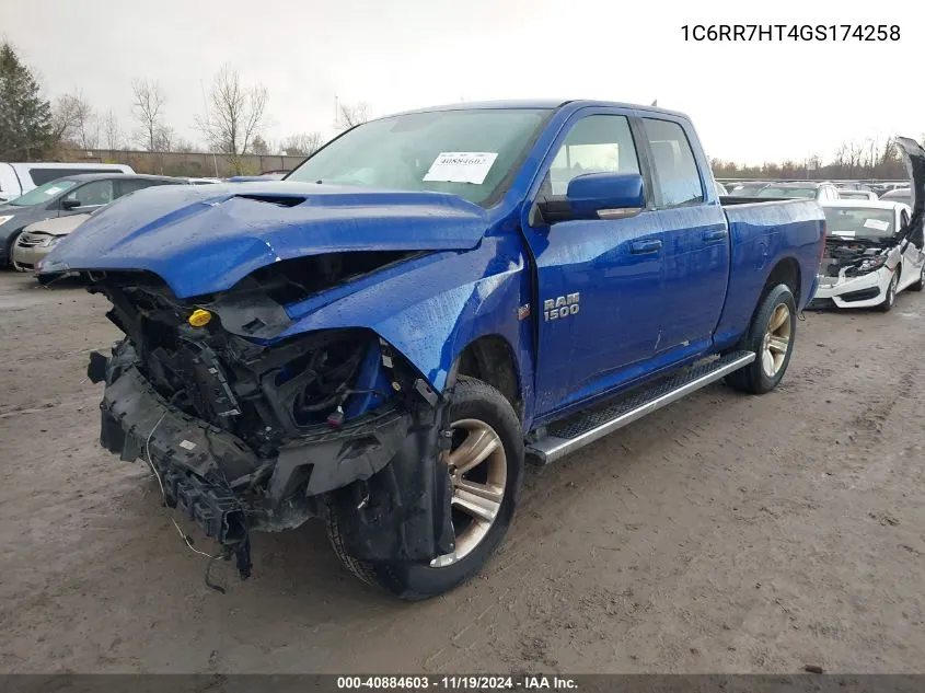 2016 Ram 1500 Sport VIN: 1C6RR7HT4GS174258 Lot: 40884603