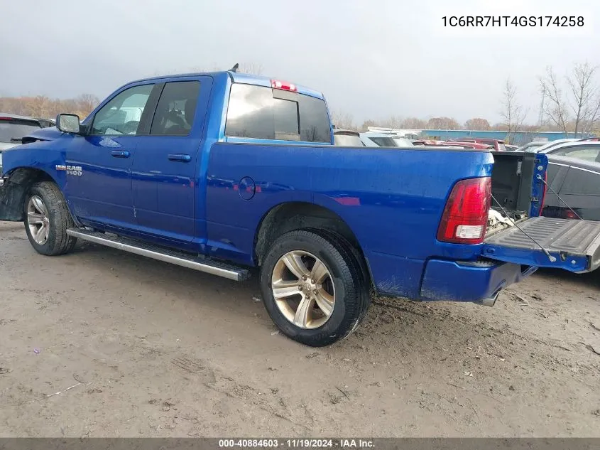 2016 Ram 1500 Sport VIN: 1C6RR7HT4GS174258 Lot: 40884603