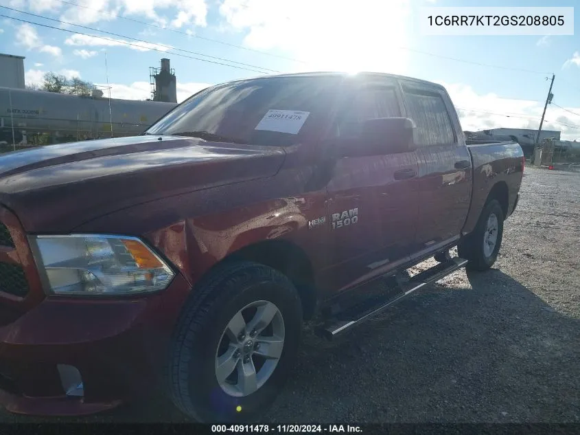 2016 Ram 1500 Express VIN: 1C6RR7KT2GS208805 Lot: 40911478