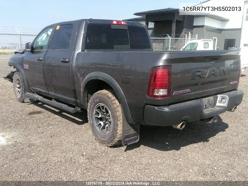 2017 Ram 1500 Rebel VIN: 1C6RR7YT3HS502013 Lot: 12076739