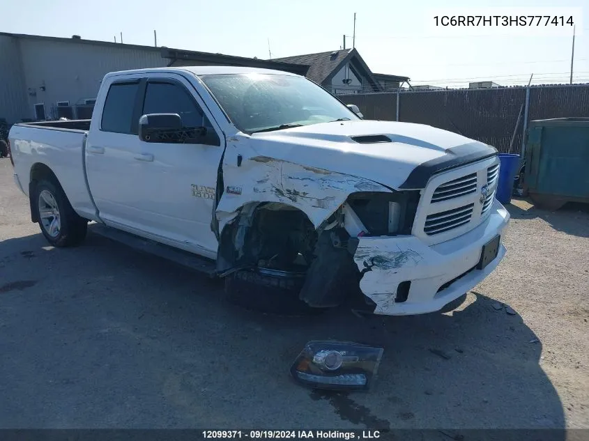 2017 Ram 1500 Sport VIN: 1C6RR7HT3HS777414 Lot: 12099371