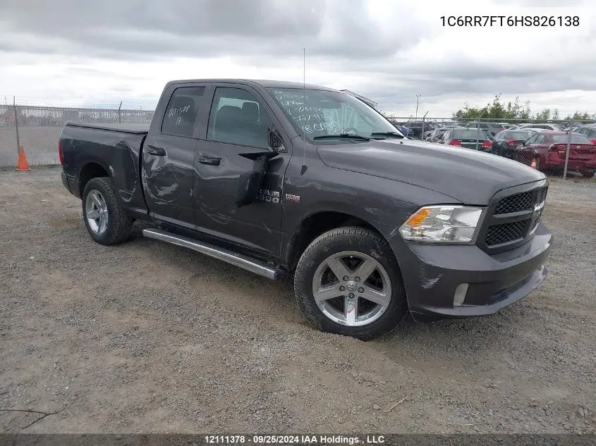 2017 Ram 1500 St VIN: 1C6RR7FT6HS826138 Lot: 12111378