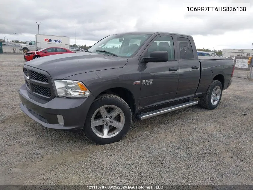 2017 Ram 1500 St VIN: 1C6RR7FT6HS826138 Lot: 12111378