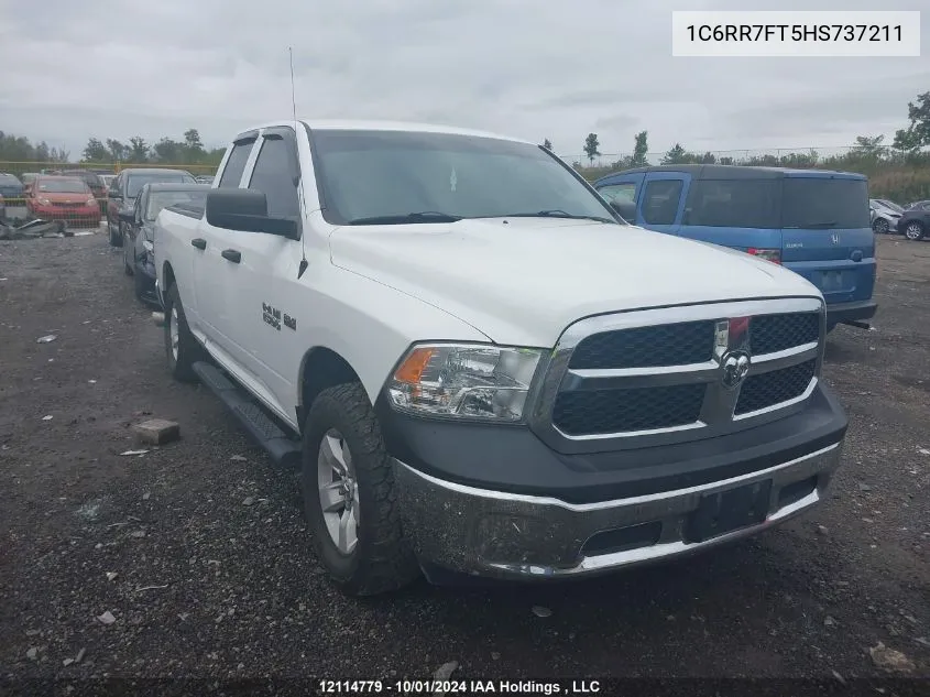 2017 Ram 1500 St VIN: 1C6RR7FT5HS737211 Lot: 12114779