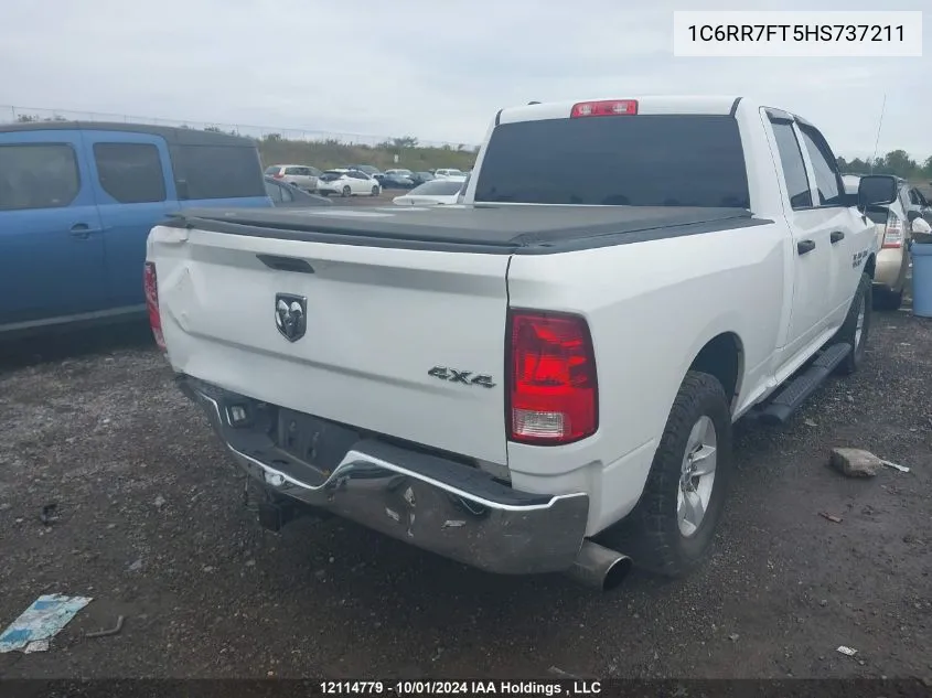 2017 Ram 1500 St VIN: 1C6RR7FT5HS737211 Lot: 12114779