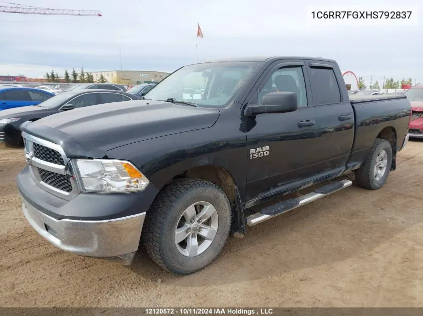 2017 Ram 1500 St VIN: 1C6RR7FGXHS792837 Lot: 12120572