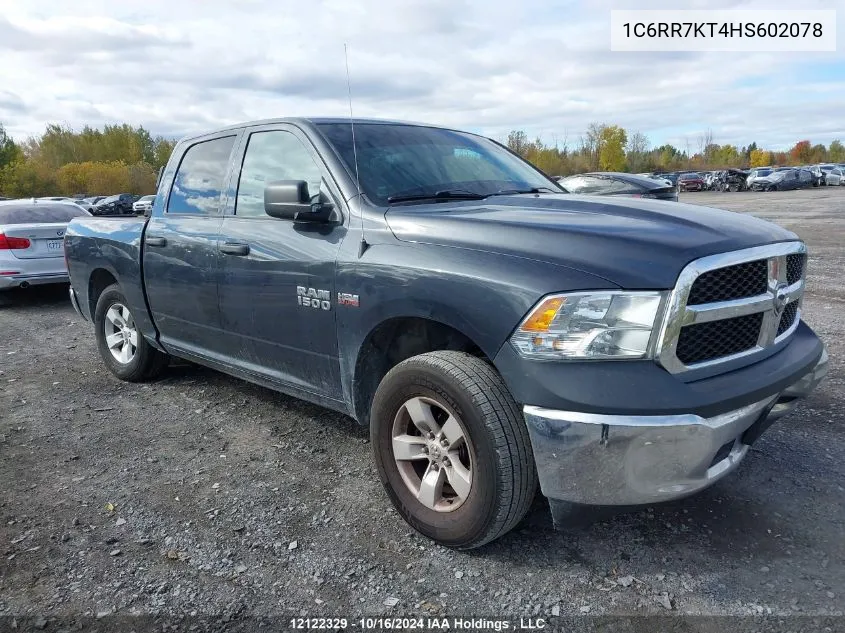 2017 Ram 1500 St VIN: 1C6RR7KT4HS602078 Lot: 12122329