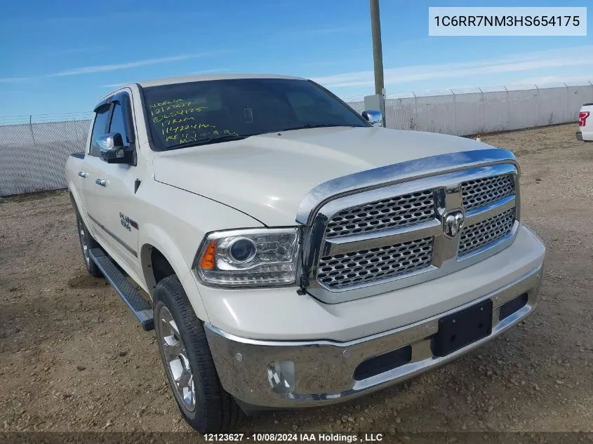 2017 Ram 1500 Laramie VIN: 1C6RR7NM3HS654175 Lot: 12123627